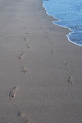Footprints by the Ocean, New Zealand