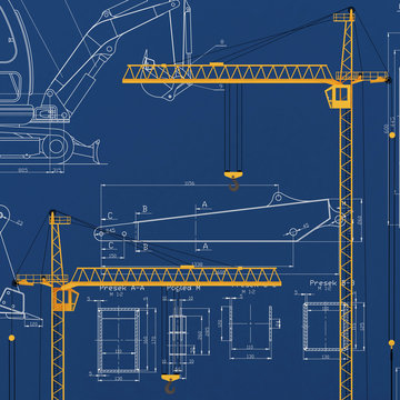 3D Yellow Crane