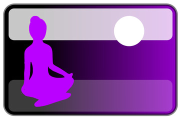 Yoga lotus position symbol