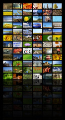 Reflection mosaic from different photos