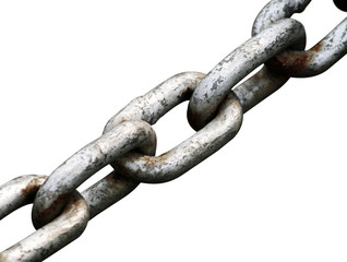 heavy duty chain isolated with clipping path