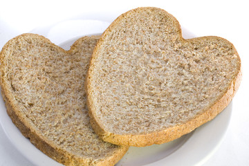 Heart shaped bread