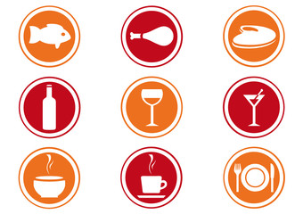 Restaurant  icon set.  Vector illustration.