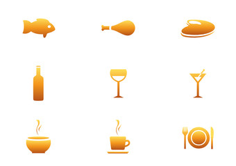 Restaurant  icon set.  Vector illustration.