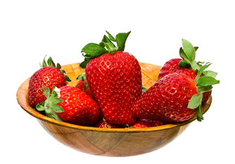 bowl strawberry isolated