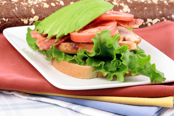 turkey breast open face sandwich