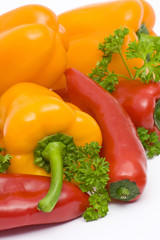 peppers and parsley