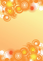 Abstract bright summer background, ornamental border