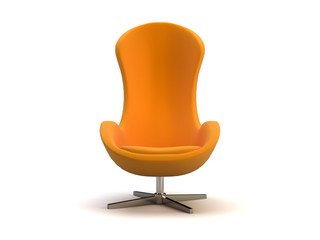 orange modern chair