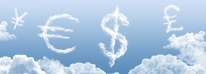 Wolken - Währungssymbole 3