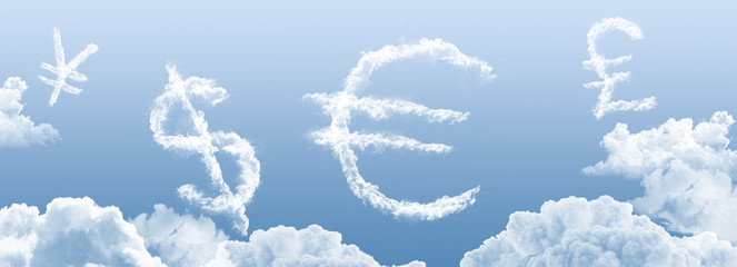 Wolken - Währungssymbole 2