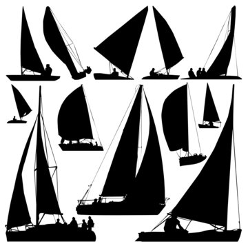sailing boat vector