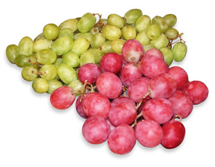 Green and red grapes