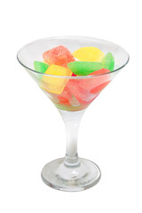 color ice in glass