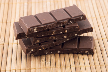 chocolate on a bamboo litter