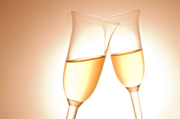 Pair of champagne flutes