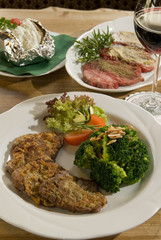 Ochsenfetzen mit Backkartoffel