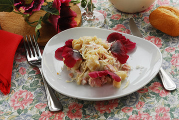 Gnocchi al malvone - Primi cucina alle erbe e fiori