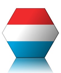 luxembourg drapeau hexagone luxemburg flag