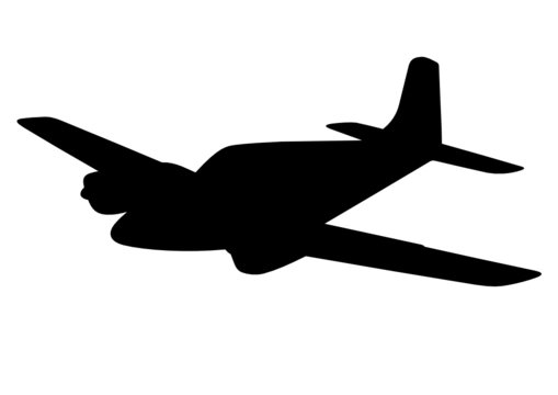 Flugzeug - Silluette