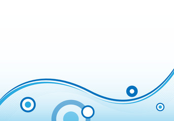 background blue with waves and circles