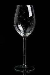 Empty wineglass