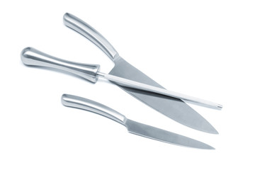 Fototapeta na wymiar steel kitchen knives