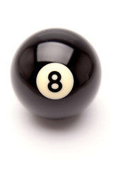 Number eight pool ball