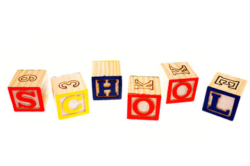 Alphabet learning blocks spelling school