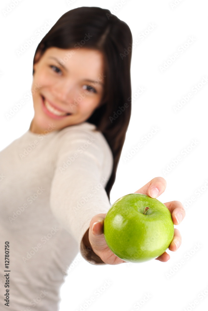 Wall mural apple woman