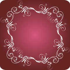 abstract floral frame