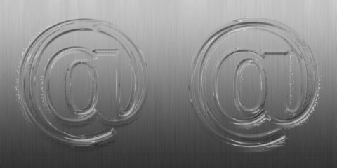 Symbol "@" in silvery tones © Megaloman1ac