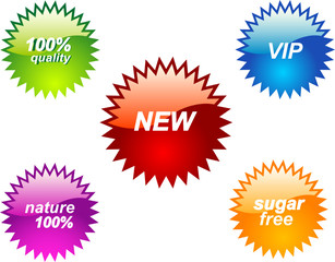 colorful vector stickers