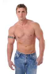 Fototapeta premium Muscular young man's torso