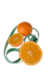 orange with measuring tape