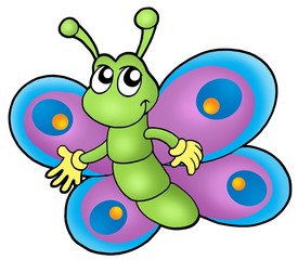 Small cartoon butterfly