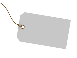 Blank label isolated on white background