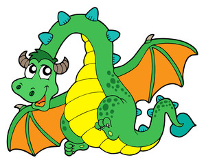 Flying green dragon