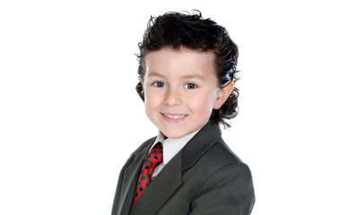 child with elegant clothes