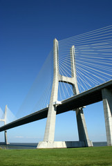 Vasco Gama bridge in Lisbon (portugal)