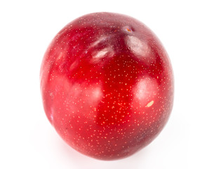 Fototapeta premium plums on white background