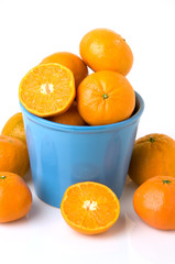 Tangerines in Turquoise Pot