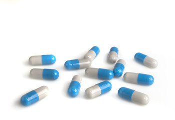 close-up medical pills and tablets background