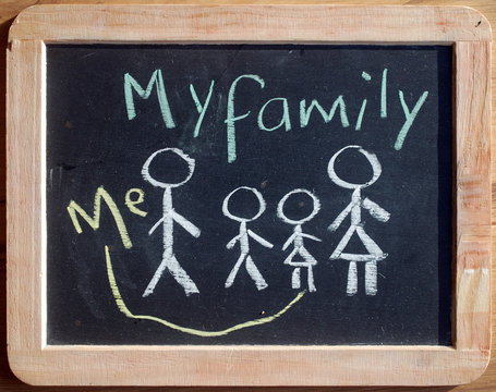 "My Family" on blackboard
