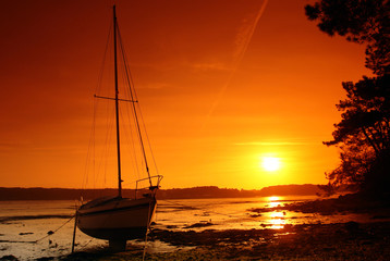 marée basse sur le golfe du morbihan