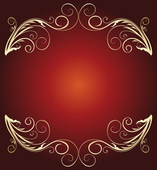 golden vintage banner