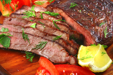 roast beef meat slices