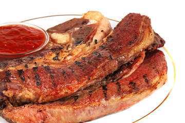 ready to eat steak served