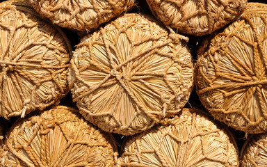 Pile de ballots de paille