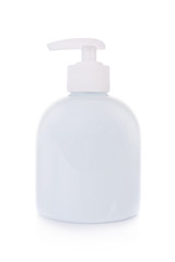 Bottle of liquid soap isolated on white